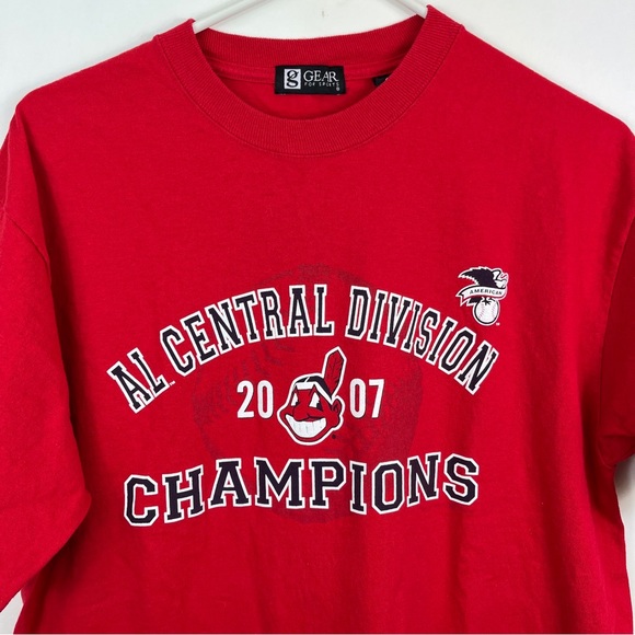 Cleveland Indians Tshirt 2007 Chief Wahoo Sz Lrg Tribe Time Red Gear For Sports - Picture 3 of 9
